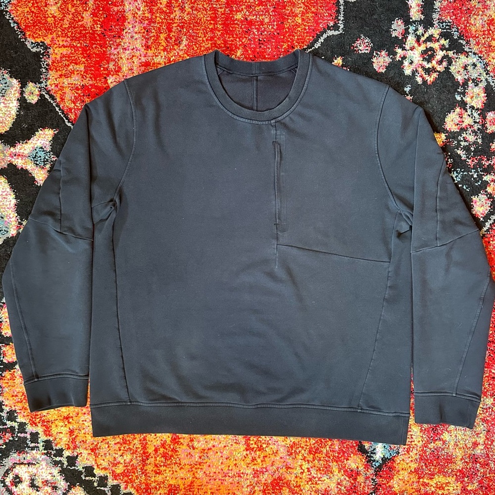 SOLD Lululemon Sojourn Long Sleeve Crew City Sweat Pullover Mens Size L Black